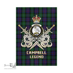ScotsTee Shop Scottish Campbell of Cawdor Clan Crest Tartan Flag The Golden Sword of Courageous Legacy Flag