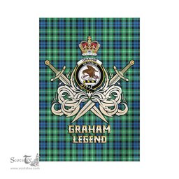 ScotsTee Shop Scottish Graham of Montrose Ancient Clan Crest Tartan Flag The Golden Sword of Courageous Legacy Flag