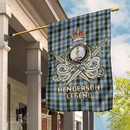 ScotsTee Shop Scottish Henderson Dress Clan Crest Tartan Flag The Golden Sword of Courageous Legacy Flag