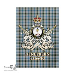 ScotsTee Shop Scottish Henderson Dress Clan Crest Tartan Flag The Golden Sword of Courageous Legacy Flag