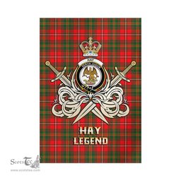 ScotsTee Shop Scottish Hay Modern Clan Crest Tartan Flag The Golden Sword of Courageous Legacy Flag