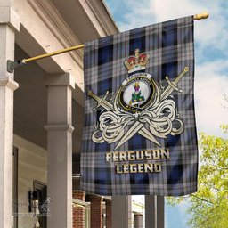 ScotsTee Shop Scottish Ferguson Dress Clan Crest Tartan Flag The Golden Sword of Courageous Legacy Flag