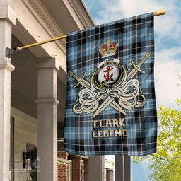ScotsTee Shop Scottish Clark Ancient Clan Crest Tartan Flag The Golden Sword of Courageous Legacy Flag