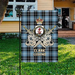 ScotsTee Shop Scottish Clark Ancient Clan Crest Tartan Flag The Golden Sword of Courageous Legacy Flag
