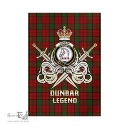 ScotsTee Shop Scottish Dunbar Clan Crest Tartan Flag The Golden Sword of Courageous Legacy Flag