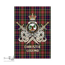 ScotsTee Shop Scottish Christie Clan Crest Tartan Flag The Golden Sword of Courageous Legacy Flag