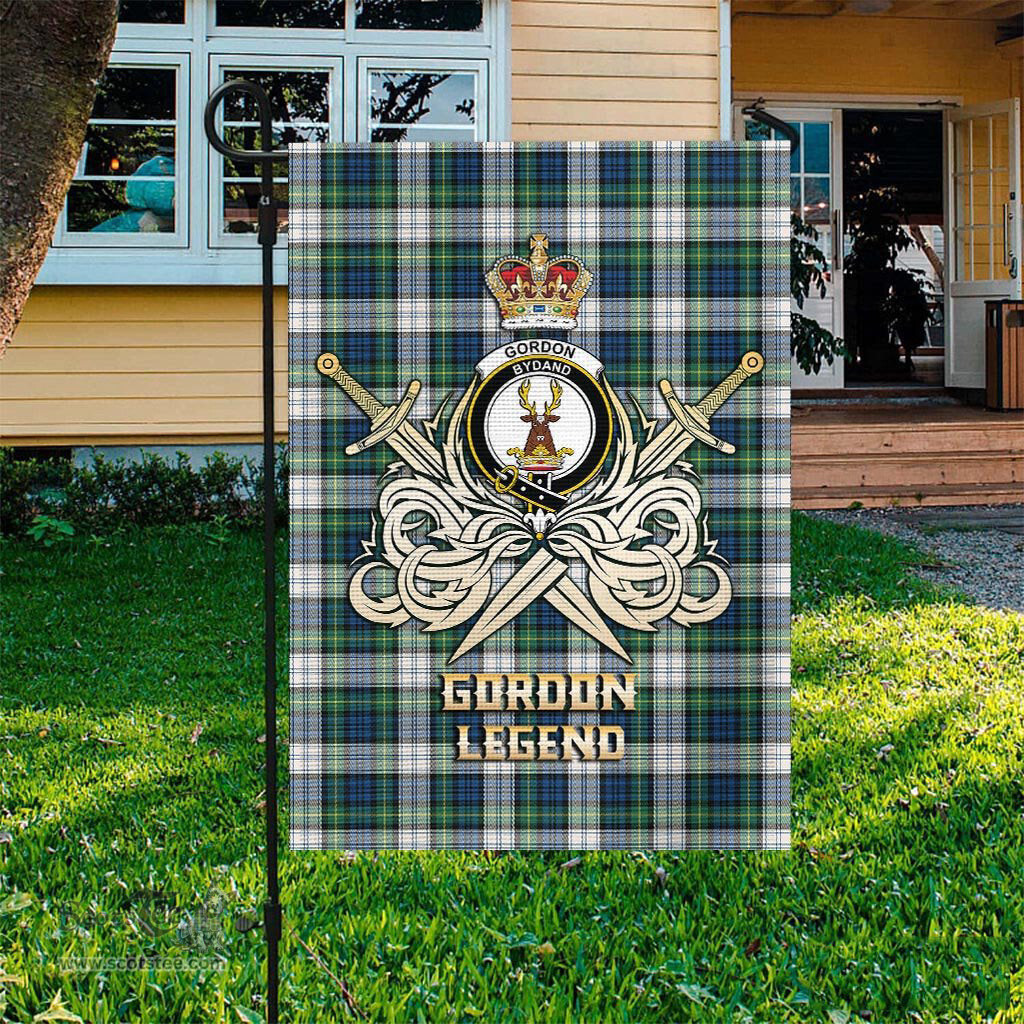 ScotsTee Shop Scottish Gordon Dress Ancient Clan Crest Tartan Flag The Golden Sword of Courageous Legacy Flag