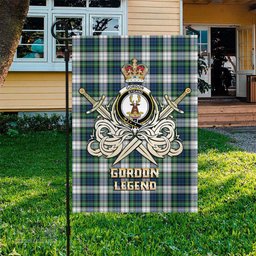 ScotsTee Shop Scottish Gordon Dress Ancient Clan Crest Tartan Flag The Golden Sword of Courageous Legacy Flag