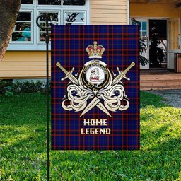 ScotsTee Shop Scottish Home Modern Clan Crest Tartan Flag The Golden Sword of Courageous Legacy Flag