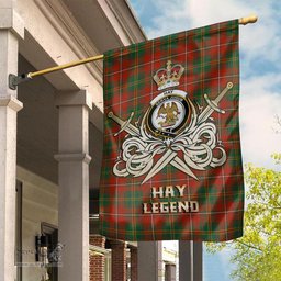 ScotsTee Shop Scottish Hay Ancient Clan Crest Tartan Flag The Golden Sword of Courageous Legacy Flag