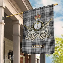 ScotsTee Shop Scottish Glendinning Clan Crest Tartan Flag The Golden Sword of Courageous Legacy Flag