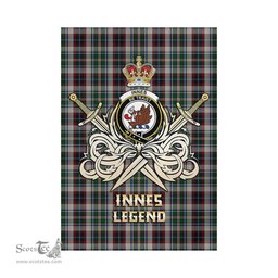 ScotsTee Shop Scottish Innes Dress Clan Crest Tartan Flag The Golden Sword of Courageous Legacy Flag