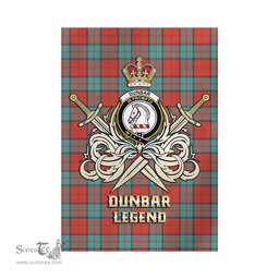ScotsTee Shop Scottish Dunbar Ancient Clan Crest Tartan Flag The Golden Sword of Courageous Legacy Flag