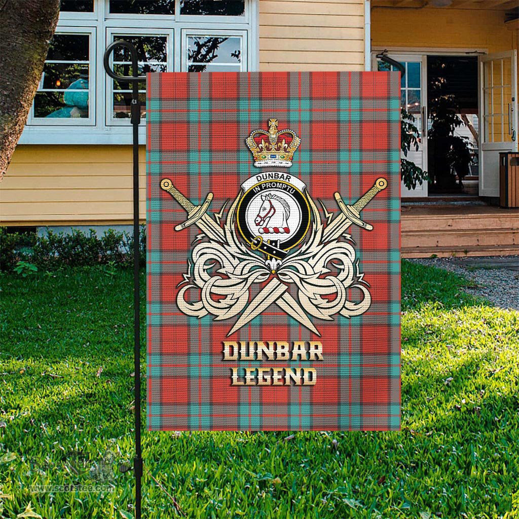 ScotsTee Shop Scottish Dunbar Ancient Clan Crest Tartan Flag The Golden Sword of Courageous Legacy Flag