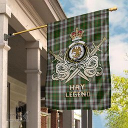 ScotsTee Shop Scottish Hay White Dress Clan Crest Tartan Flag The Golden Sword of Courageous Legacy Flag