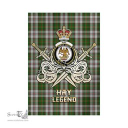 ScotsTee Shop Scottish Hay White Dress Clan Crest Tartan Flag The Golden Sword of Courageous Legacy Flag