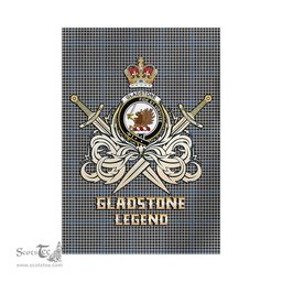 ScotsTee Shop Scottish Gladstone Clan Crest Tartan Flag The Golden Sword of Courageous Legacy Flag