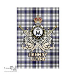 ScotsTee Shop Scottish Hannay Modern Clan Crest Tartan Flag The Golden Sword of Courageous Legacy Flag