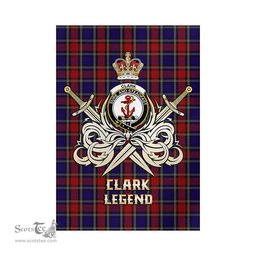 ScotsTee Shop Scottish Clark Red Clan Crest Tartan Flag The Golden Sword of Courageous Legacy Flag