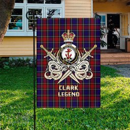 ScotsTee Shop Scottish Clark Red Clan Crest Tartan Flag The Golden Sword of Courageous Legacy Flag