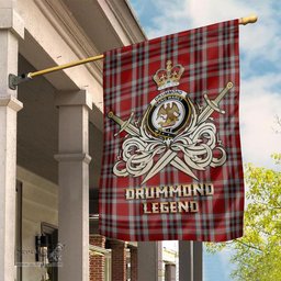 ScotsTee Shop Scottish Drummond of Perth Dress Clan Crest Tartan Flag The Golden Sword of Courageous Legacy Flag