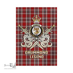 ScotsTee Shop Scottish Drummond of Perth Dress Clan Crest Tartan Flag The Golden Sword of Courageous Legacy Flag