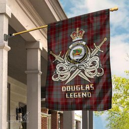 ScotsTee Shop Scottish Douglas Ancient Red Clan Crest Tartan Flag The Golden Sword of Courageous Legacy Flag