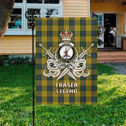 ScotsTee Shop Scottish Fraser Yellow Clan Crest Tartan Flag The Golden Sword of Courageous Legacy Flag