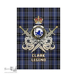 ScotsTee Shop Scottish Clark (Lion) Clan Crest Tartan Flag The Golden Sword of Courageous Legacy Flag