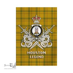 ScotsTee Shop Scottish Houston Clan Crest Tartan Flag The Golden Sword of Courageous Legacy Flag