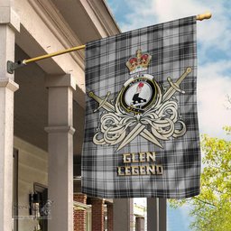 ScotsTee Shop Scottish Glen Clan Crest Tartan Flag The Golden Sword of Courageous Legacy Flag