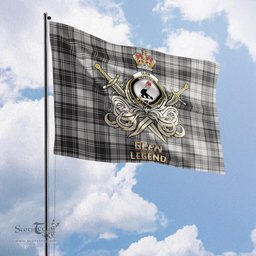 ScotsTee Shop Scottish Glen Clan Crest Tartan Flag The Golden Sword of Courageous Legacy Flag
