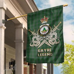 ScotsTee Shop Scottish Gayre Dress Clan Crest Tartan Flag The Golden Sword of Courageous Legacy Flag