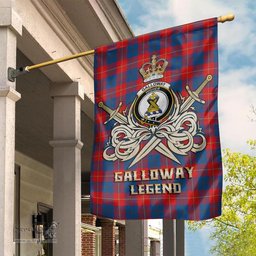 ScotsTee Shop Scottish Galloway Red Clan Crest Tartan Flag The Golden Sword of Courageous Legacy Flag