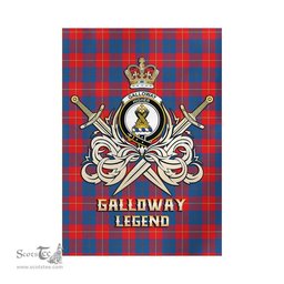 ScotsTee Shop Scottish Galloway Red Clan Crest Tartan Flag The Golden Sword of Courageous Legacy Flag