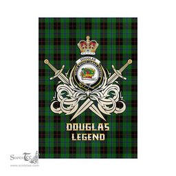 ScotsTee Shop Scottish Douglas Black Clan Crest Tartan Flag The Golden Sword of Courageous Legacy Flag