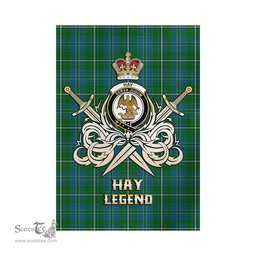 ScotsTee Shop Scottish Hay Hunting Clan Crest Tartan Flag The Golden Sword of Courageous Legacy Flag