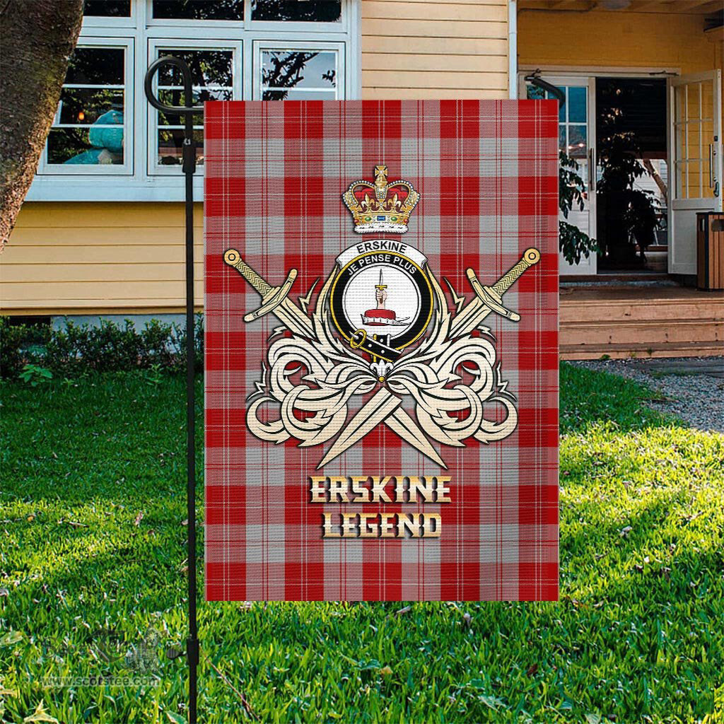 ScotsTee Shop Scottish Erskine Red Clan Crest Tartan Flag The Golden Sword of Courageous Legacy Flag