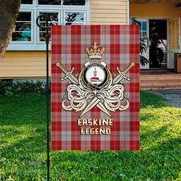ScotsTee Shop Scottish Erskine Red Clan Crest Tartan Flag The Golden Sword of Courageous Legacy Flag