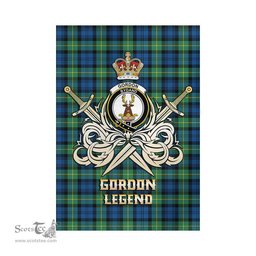 ScotsTee Shop Scottish Gordon Ancient Clan Crest Tartan Flag The Golden Sword of Courageous Legacy Flag