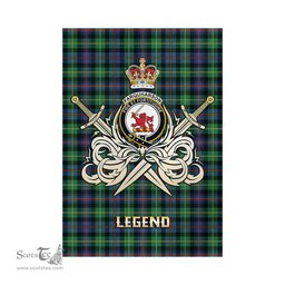 ScotsTee Shop Scottish Farquharson Ancient Clan Crest Tartan Flag The Golden Sword of Courageous Legacy Flag