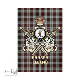 ScotsTee Shop Scottish Fraser Dress Clan Crest Tartan Flag The Golden Sword of Courageous Legacy Flag