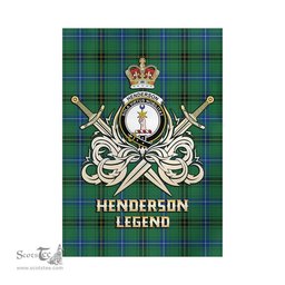 ScotsTee Shop Scottish Henderson Ancient Clan Crest Tartan Flag The Golden Sword of Courageous Legacy Flag