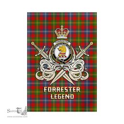 ScotsTee Shop Scottish Forrester Modern Clan Crest Tartan Flag The Golden Sword of Courageous Legacy Flag
