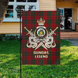 ScotsTee Shop Scottish Dundas Red Clan Crest Tartan Flag The Golden Sword of Courageous Legacy Flag