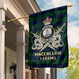 ScotsTee Shop Scottish MacCallum Modern Clan Crest Tartan Flag The Golden Sword of Courageous Legacy Flag