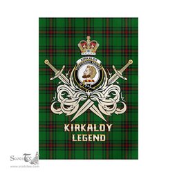 ScotsTee Shop Scottish Kirkaldy Clan Crest Tartan Flag The Golden Sword of Courageous Legacy Flag