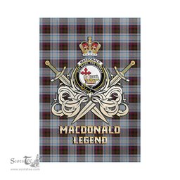 ScotsTee Shop Scottish MacDonald Dress Ancient Clan Crest Tartan Flag The Golden Sword of Courageous Legacy Flag