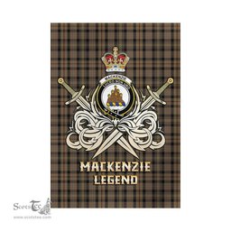 ScotsTee Shop Scottish MacKenzie Hunting Clan Crest Tartan Flag The Golden Sword of Courageous Legacy Flag
