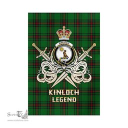 ScotsTee Shop Scottish Kinloch Clan Crest Tartan Flag The Golden Sword of Courageous Legacy Flag